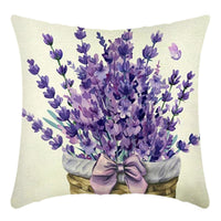 HKM-055251 Summer Chrysanthemum Green Plant Flower Linen Pillow Cover 45x45cm