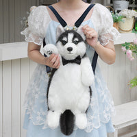 HKM-055315 Husky Plush Toy with Various Scarf Designs for Youth