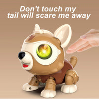 HKM-055379 DIY Self-Assembly Voice Control Robot Dog - Interactive Touch Sensing Puppy Toy for Ages 5 and Up