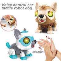 HKM-055379 DIY Self-Assembly Voice Control Robot Dog - Interactive Touch Sensing Puppy Toy for Ages 5 and Up