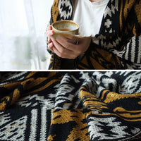 HKM-055443 Cozy Cartoon Pumpkin Carriage Knitting Blanket – Acrylic Sofa Cover for Spring and Autumn