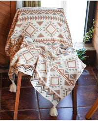 HKM-055443 Cozy Cartoon Pumpkin Carriage Knitting Blanket – Acrylic Sofa Cover for Spring and Autumn