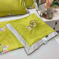 HKM-055443 Tencel Lyocell Summer Air Conditioner Quilt with Feather Silk Cotton Filling - Modern Twill Design