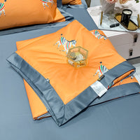 HKM-055443 Tencel Lyocell Summer Air Conditioner Quilt with Feather Silk Cotton Filling - Modern Twill Design