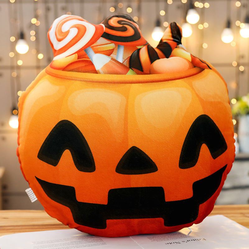 HKM-055507 Funny Pumpkin Plush Pillow – Super Soft Short Plush Vegetable Decor