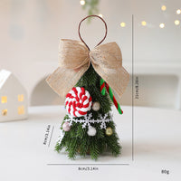 HKM-055571 Red and White Snowflake Mini Christmas Tree Ornaments - DIY Holiday Decorations 21cm