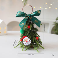 HKM-055571 Red and White Snowflake Mini Christmas Tree Ornaments - DIY Holiday Decorations 21cm