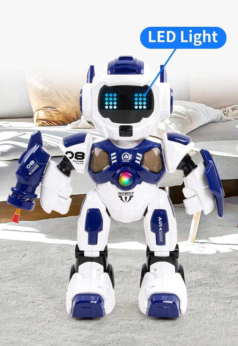 HKM-055699 Programmable Remote Control Robot with LED Lights, Music, and Dancing Function for Ages 8 and Up