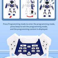 HKM-055699 Programmable Remote Control Robot with LED Lights, Music, and Dancing Function for Ages 8 and Up