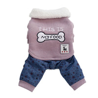 HKM-055763 Cotton Pet Clothing in Asian Sizes – Stylish Bone Print Outfit for Dogs