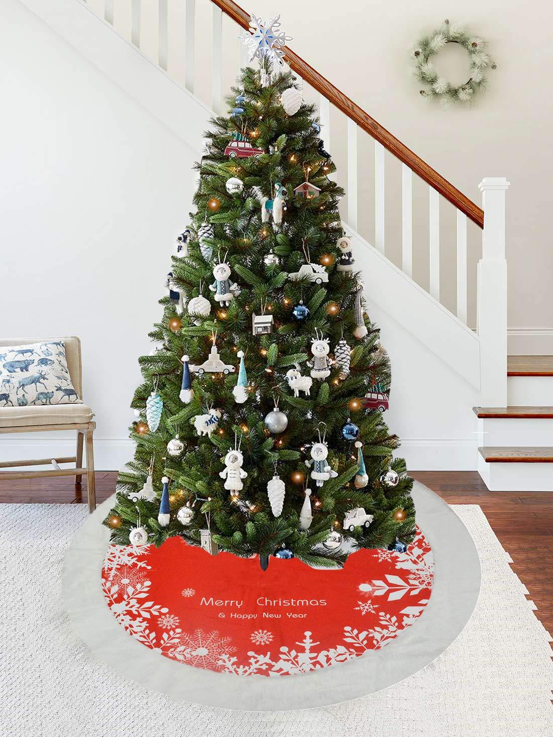HKM-055891 Christmas Tree Skirt - Festive Decorative Solution for Homes, Bedrooms, and More