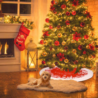 HKM-055891 Christmas Tree Skirt - Festive Decorative Solution for Homes, Bedrooms, and More