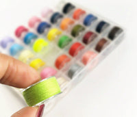 HKM-055955 36 Color Translucent Bobbin Cartridge Set for Sewing Machines