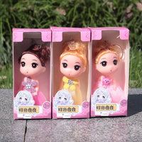 HKM-055955 Lovely Mini Cartoon Plush Doll - Soft 12cm Happy Princess Toy for Kids Ages 0-14