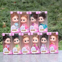 HKM-055955 Lovely Mini Cartoon Plush Doll - Soft 12cm Happy Princess Toy for Kids Ages 0-14