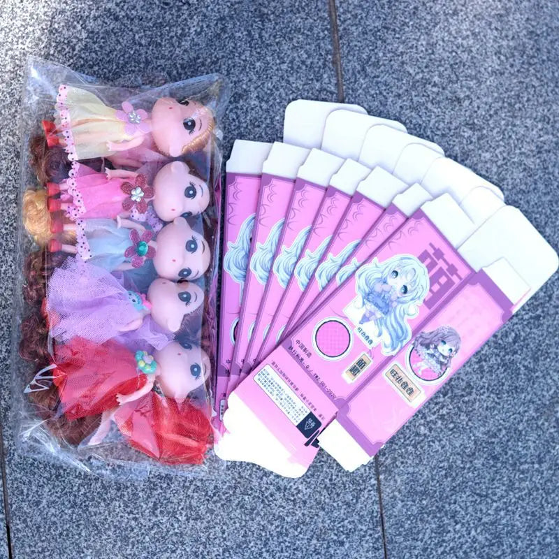 HKM-055955 Lovely Mini Cartoon Plush Doll - Soft 12cm Happy Princess Toy for Kids Ages 0-14