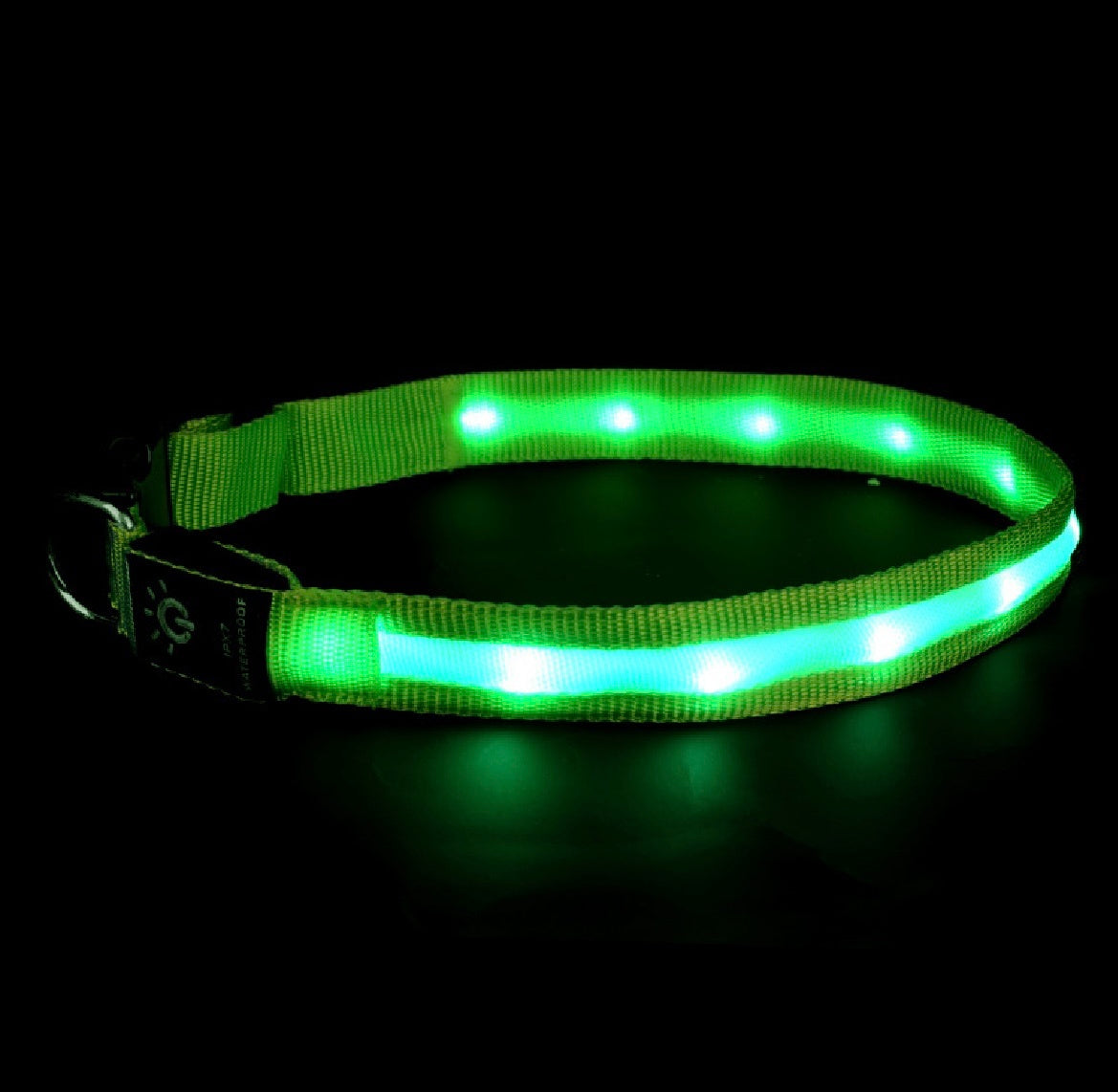 HKM-056275 LED Waterproof Pet Collar with USB Charging & Night Safety Lighting