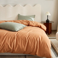 HKM-056275 Thickened Solid Color Minimalist Pillowcase Pair in Long-Staple Cotton, 48x74 cm