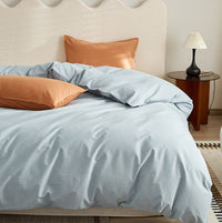 HKM-056275 Thickened Solid Color Minimalist Pillowcase Pair in Long-Staple Cotton, 48x74 cm