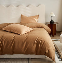 HKM-056275 Thickened Solid Color Minimalist Pillowcase Pair in Long-Staple Cotton, 48x74 cm
