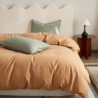 HKM-056275 Thickened Solid Color Minimalist Pillowcase Pair in Long-Staple Cotton, 48x74 cm