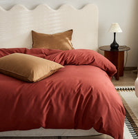 HKM-056275 Thickened Solid Color Minimalist Pillowcase Pair in Long-Staple Cotton, 48x74 cm