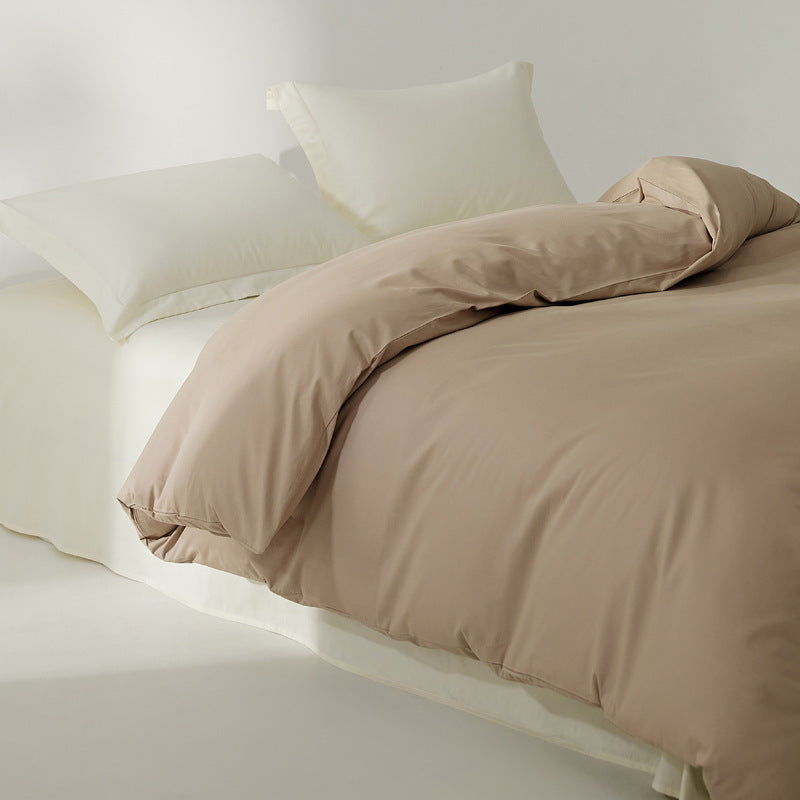 HKM-056275 Thickened Solid Color Minimalist Pillowcase Pair in Long-Staple Cotton, 48x74 cm