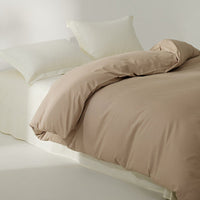 HKM-056275 Thickened Solid Color Minimalist Pillowcase Pair in Long-Staple Cotton, 48x74 cm