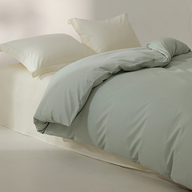 HKM-056275 Thickened Solid Color Minimalist Pillowcase Pair in Long-Staple Cotton, 48x74 cm
