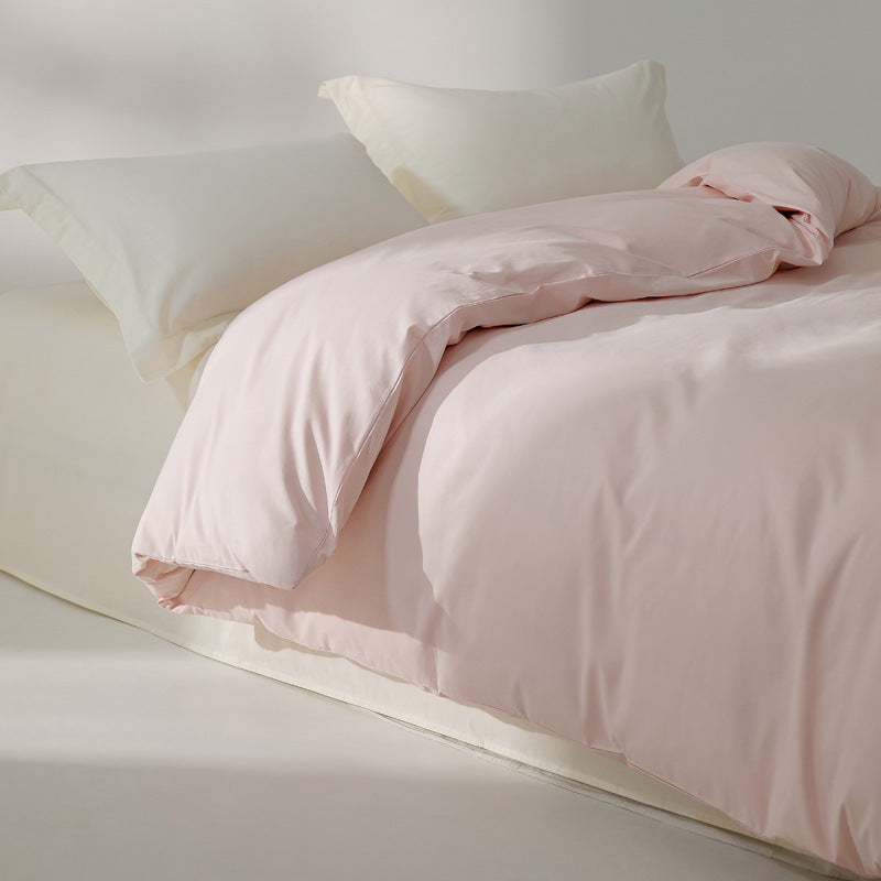 HKM-056275 Thickened Solid Color Minimalist Pillowcase Pair in Long-Staple Cotton, 48x74 cm
