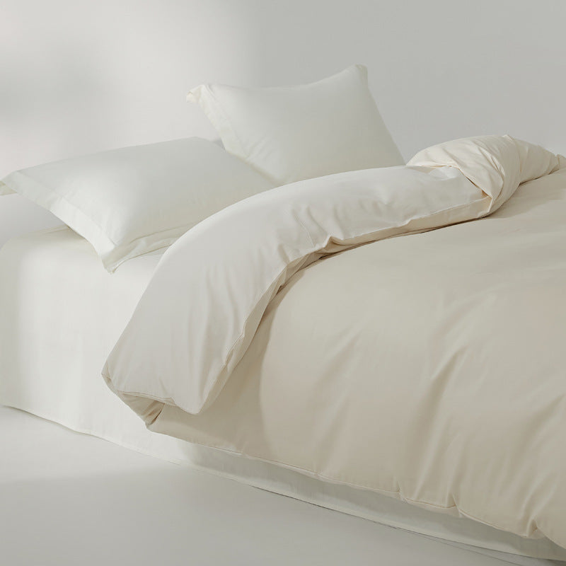 HKM-056275 Thickened Solid Color Minimalist Pillowcase Pair in Long-Staple Cotton, 48x74 cm