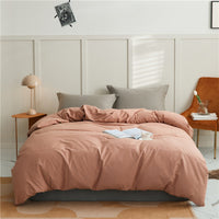 HKM-056275 Thickened Solid Color Minimalist Pillowcase Pair in Long-Staple Cotton, 48x74 cm