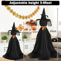 HKM-056403 Luminous Black Ghost Hat with Bowknot Decoration - Silk Material Options Available