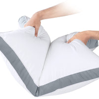 HKM-056403 Soft Class A Pillow Core Pair - Shrunk Packaging for Household and Hotel Use
