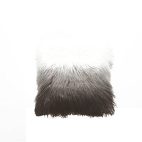 HKM-056659 Nordic Style Gradual Color Plush Wool Cushion Cover in Grey and Pink, 45x45cm