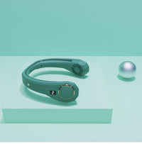 HKM-056787 Rechargeable Bladeless Neckband Fan with Digital Display and Built-in Battery, 4000mAh, USB Power Source