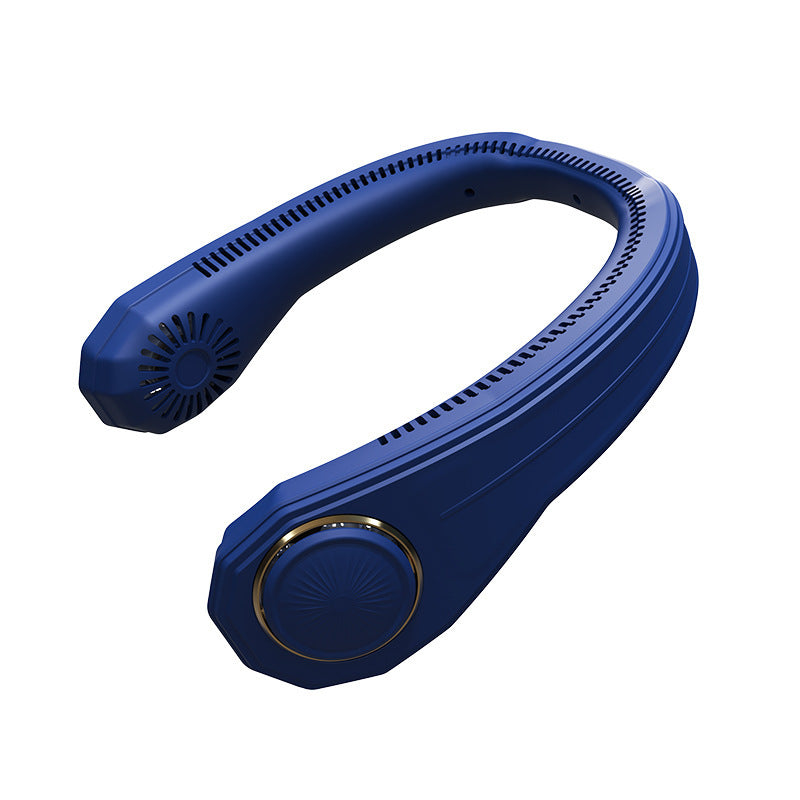 HKM-056787 Rechargeable Bladeless Neckband Fan with Digital Display and Built-in Battery, 4000mAh, USB Power Source