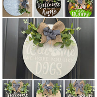 HKM-057043 Christmas Wooden Board Garland Doorplate Decoration for Home and Garden
