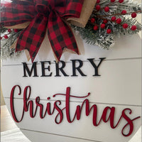 HKM-057043 Christmas Wooden Board Garland Doorplate Decoration for Home and Garden