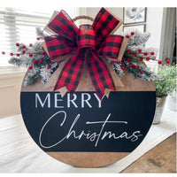 HKM-057043 Christmas Wooden Board Garland Doorplate Decoration for Home and Garden