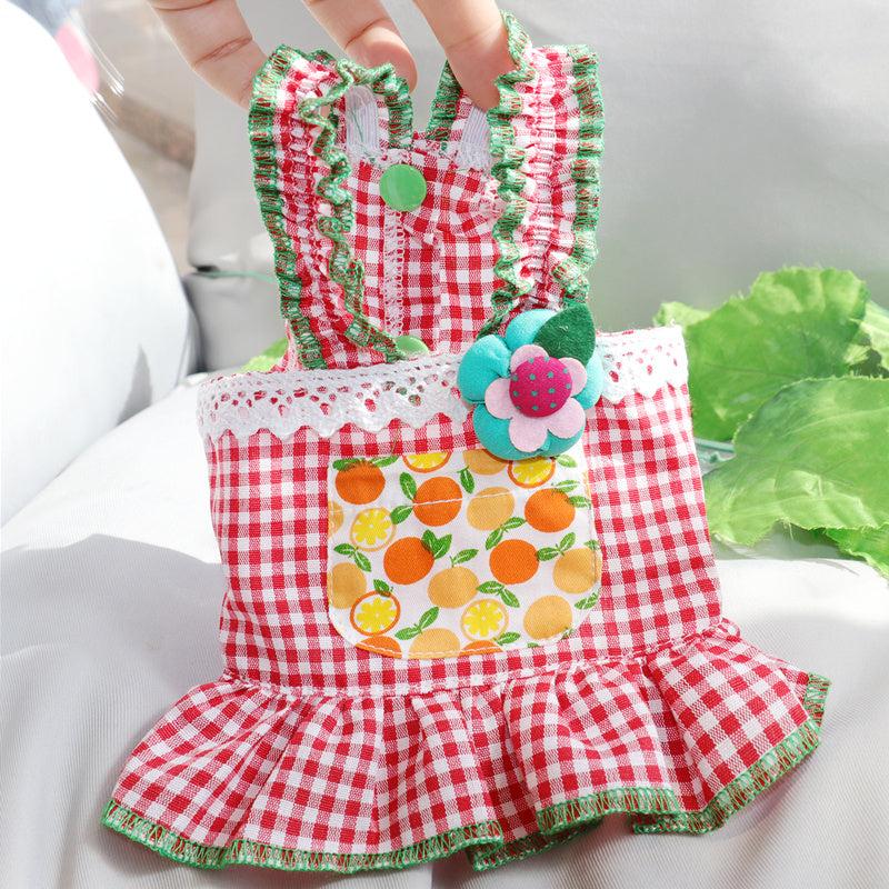 HKM-057043 Summer Pet Dress for Dogs - Lightweight Princess Style One-Piece Outfit, Sizes XS to XL