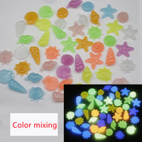 HKM-057107 Luminous Fishing Beads and Shells Set - Fluorescent Artificial Pebbles for Night Fishing