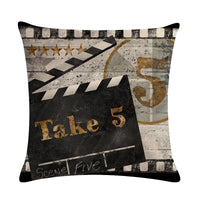 HKM-057107 Retro Linen Sofa Pillow Cover for Bay Window and Car Cushion – American Country Style, 45x45cm