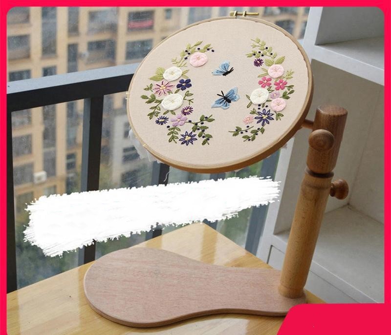 KTX-057107 Wooden Cross Stitch Embroidery Frame for Household Crafting