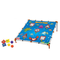 HKM-057235 Foldable Bean Bag Toss Game Set for Kids - Outdoor Lawn Activity with Bags, Ideal for Backyard Fun