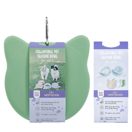 HKM-057299 Portable Silicone Folding Bowl for Dogs and Cats - Outdoor Pet Feeder in Multiple Colors