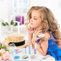 HKM-057427 Kids Pretend Play Makeup Case Set with Brush Tools - Ideal Beauty Toy for Children Ages 2 to 14