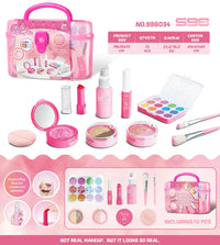 HKM-057427 Kids Pretend Play Makeup Case Set with Brush Tools - Ideal Beauty Toy for Children Ages 2 to 14