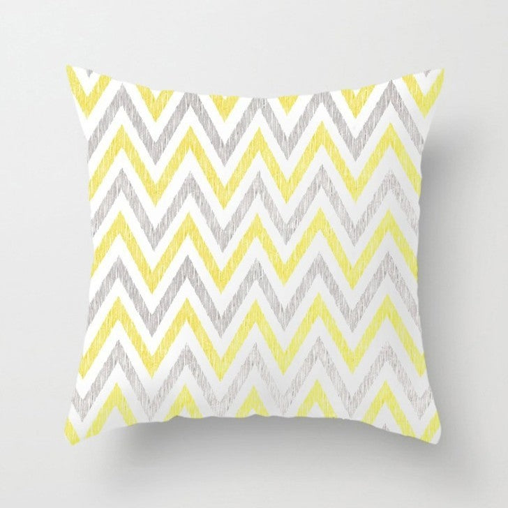 HKM-057491 Soft Striped Pillowcase for Office and Home Decor - 45x45cm, Crystal Soft Material, Single-Sided Print