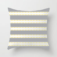HKM-057491 Soft Striped Pillowcase for Office and Home Decor - 45x45cm, Crystal Soft Material, Single-Sided Print